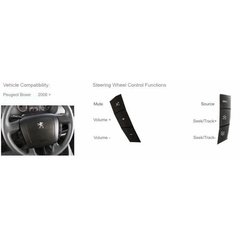 CTSPG010.2 Interface mandos volante para Peugeot Boxer 2008 2014