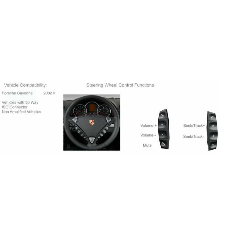 Interface mandos volante para Porsche Cayenne 2007 2010