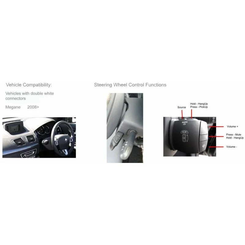 CTSRN008.2, Interface mandos volante Renault Captur, Clio, Megane, Master