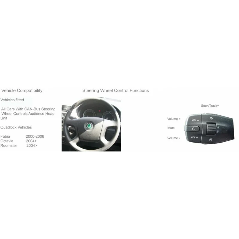 CTSSK002.2 Interface mandos volante Skoda Octavia, Superb, Fabia, Rapid