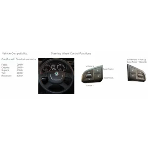 CTSSK003.2 Interface mandos volante Skoda Fabia, Octavia, Roomster