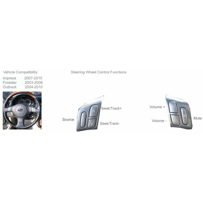 CTSSU001.2 Interface mandos volante Subaru Impreza, Forester, Legacy