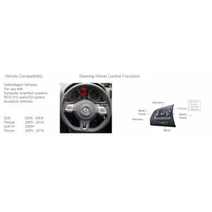 CTSVW004.2 Interface mandos volante VW Golf, Passat, Touran, Dynaudio