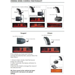 CTSPG007.2 Interface mandos volante Peugeot 207 208 307 407 607 807