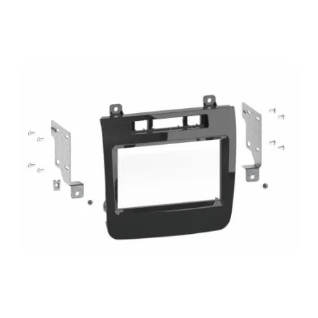 Marco radio VW Touareg 2010, tamaño 2Din, negro brillante