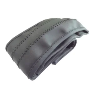 ACT VOL FUN 05, Funda universal de piel para volante 37 39cm, costura en negro
