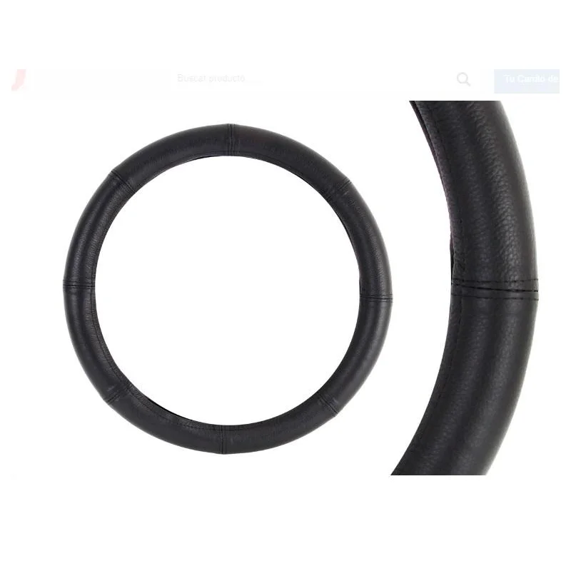 Funda universal para volante de 37 39 cm en cuero natural negro