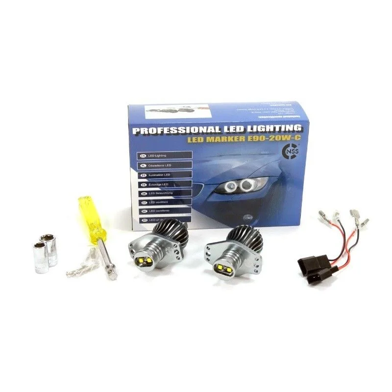 Pareja bombillas LED ojos de ángel BMW E90/E91 con xenón