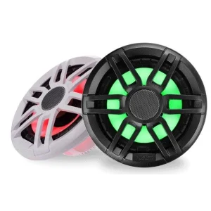 Pareja de altavoces marinos deportivos LED coaxiales, Fusion FL77SPGW