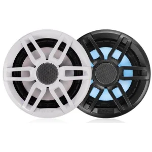 Pareja de altavoces marinos deportivos LED coaxiales, Fusion FL77SPGW