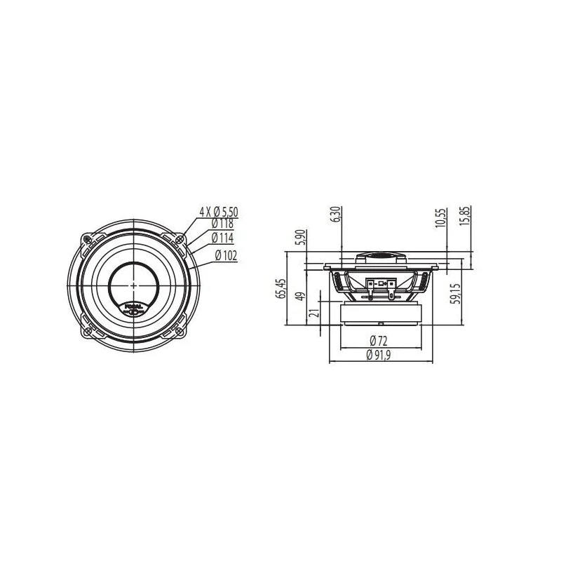 Focal ICU100, altavoces 10cm, potencia 80W, medidas