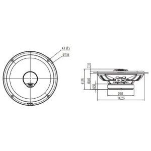 Focal ICU165 Altavoces 16,5cm, Coaxiales, medidas