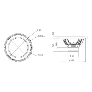 Focal SUB30A4, Subwoofer 30cm, medidas