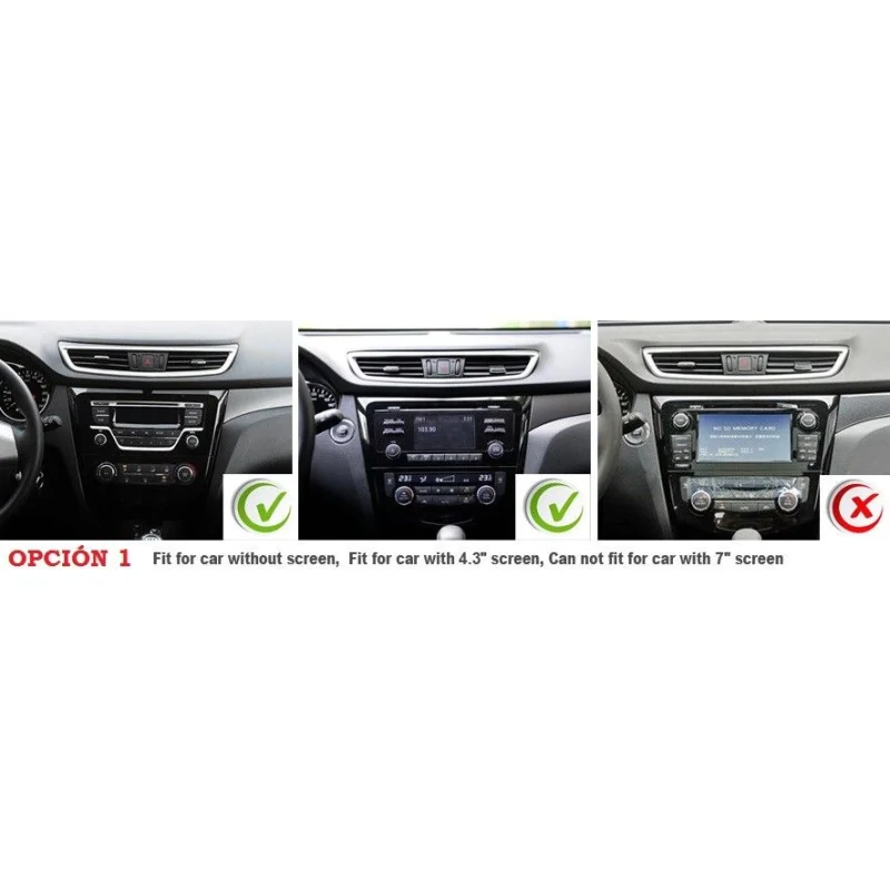 Radio navegador Nissan Qashqai, 2014/2017, sin navegación origen