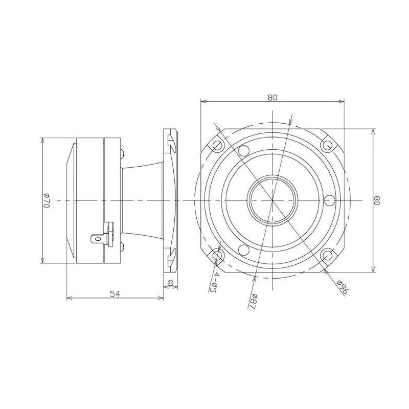 MTX Audio RTX2BTS, Tweeter de alto rendimiento, medidas