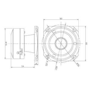 MTX Audio RTX2BTS, Tweeter de alto rendimiento, medidas