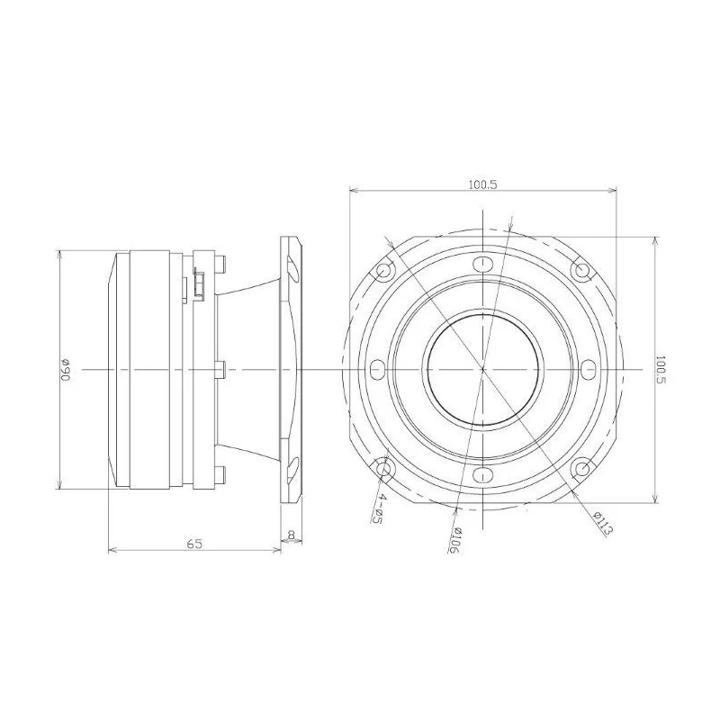 MTX Audio RTX4BTS, Tweeter de alto rendimiento, medidas