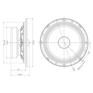 MTX Audio RTX84 Altavoz Medio Woofer de 8", medidas