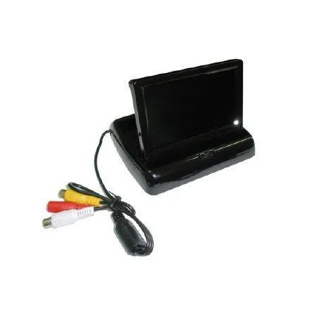 Monitor TFT 4.3" plegable 2 entradas vídeo cable activación 