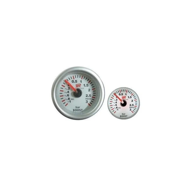 Reloj presión turbo, 52mm blanco