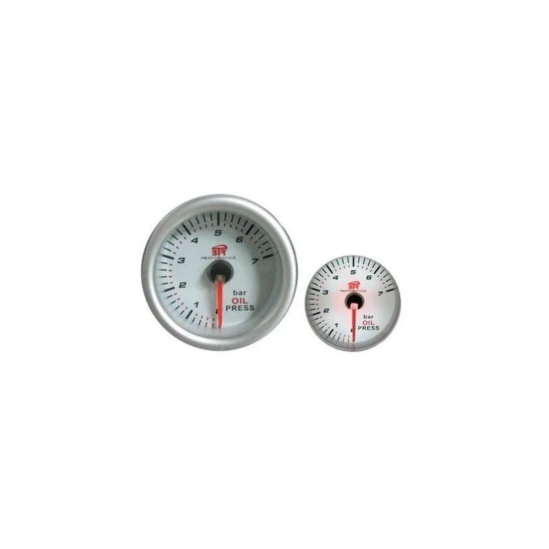 Reloj presión aceite, 52mm blanco