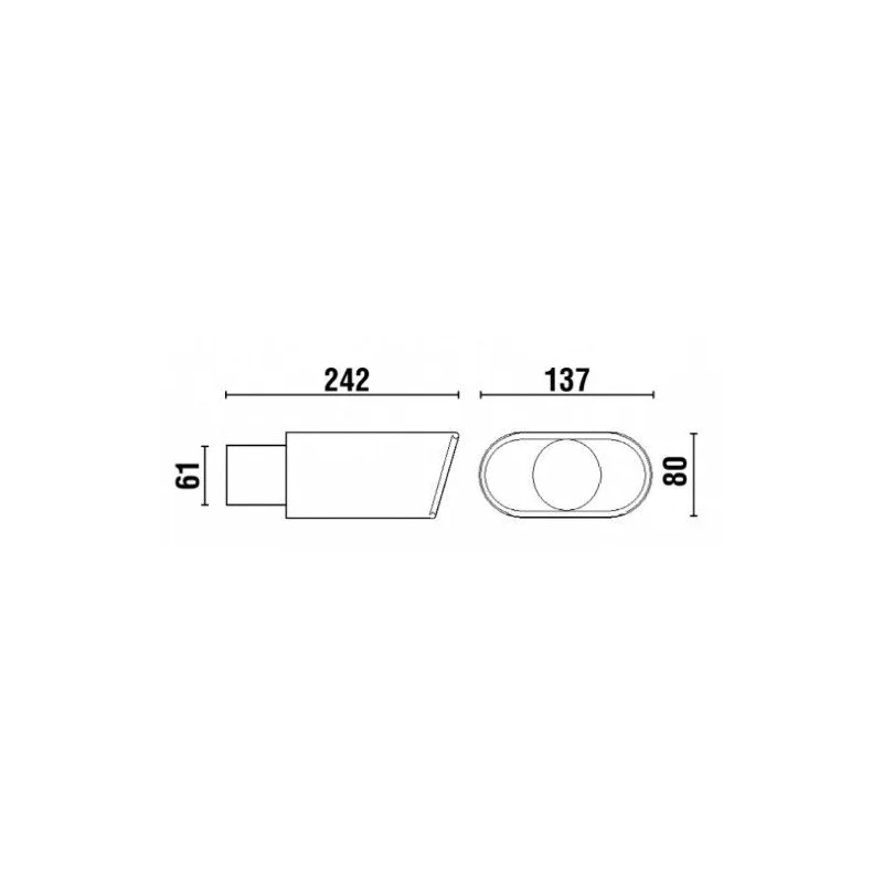 Cola de escape universal en inox, ACT COL 02