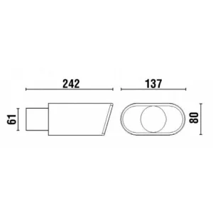 Cola de escape universal en inox, ACT COL 02