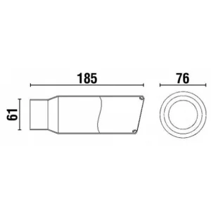 Cola escape universal inox, diametro salida 76mm, ACT COL 6032