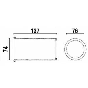 Cola de escape universal, acabado en inox, ACT COL 6033