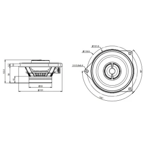 Altavoz central BMW. Woofer 100mm (5"). Focal ICCBMW100