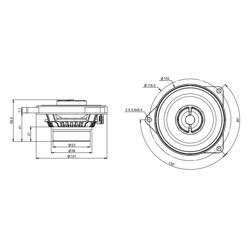 Focal IC BMW 100, Altavoces coaxiales 10cm (4") modelos BMW y Mini.
