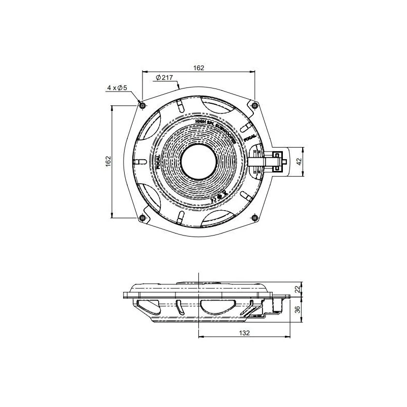 Focal, Subwoofer BMW y Mini, 8", bajo asiento delantero