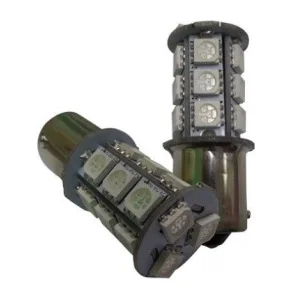Pareja bombillas led BAU15S 1 polo, descentrada color ambar CAN BUS