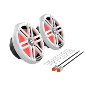 Altavoces marinos 8" con LED de colores, acabado en blanco, Rockford Fosgate