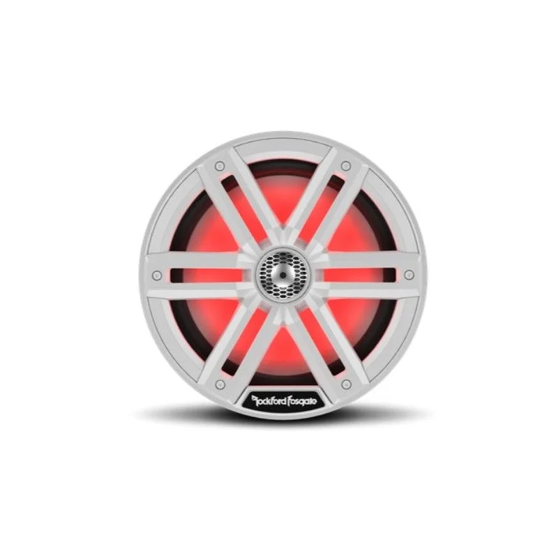 Altavoces marinos 8" (20cm) con LED de colores, acabado en blanco, Rockford Fosgate