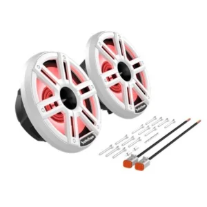 Rockford Fosgate M2 8H, Altavoces marinos 20cm con LED de colores, acabado en blanco