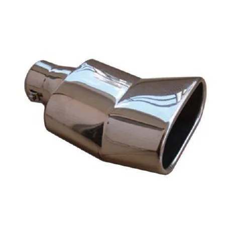 COL 0042, Cola de escape universal, acabado en acero inoxidable