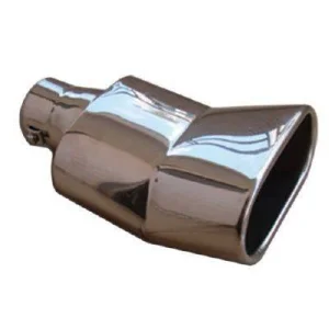 COL 0042, Cola de escape universal, acabado en acero inoxidable