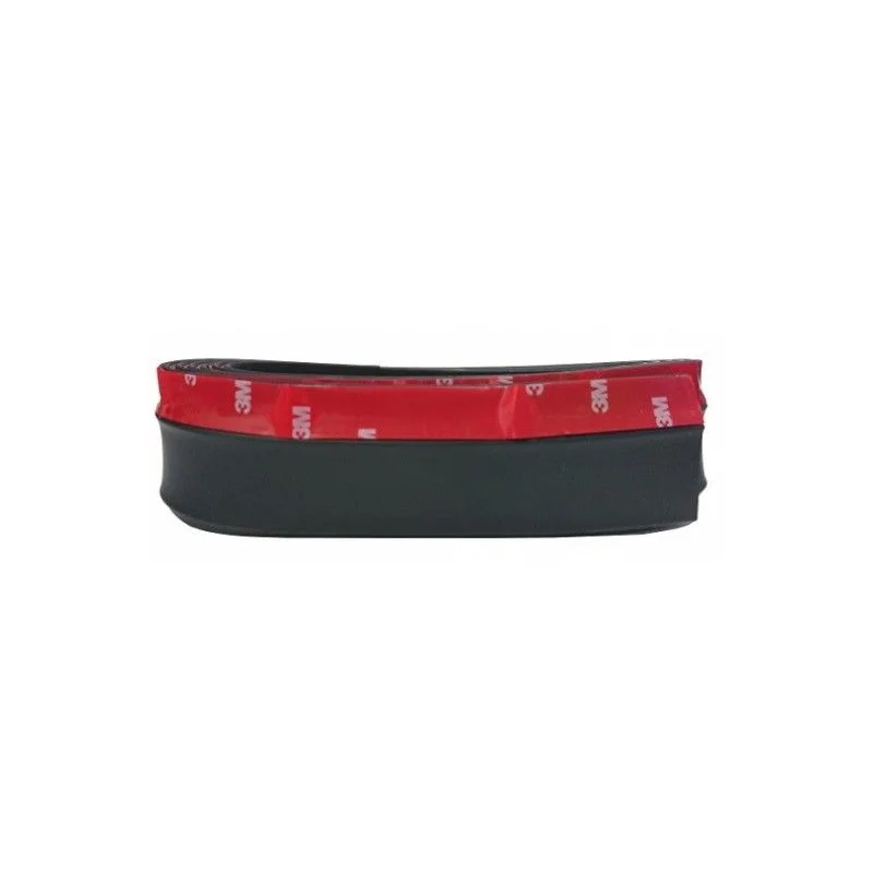 Spoiler de goma universal para coche, color negro mate. Tira adhesiva 2,5m. Ancho 55mm
