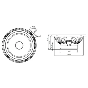 Altavoces vías separadas, Harley Davidson, Focal, medidas woofer