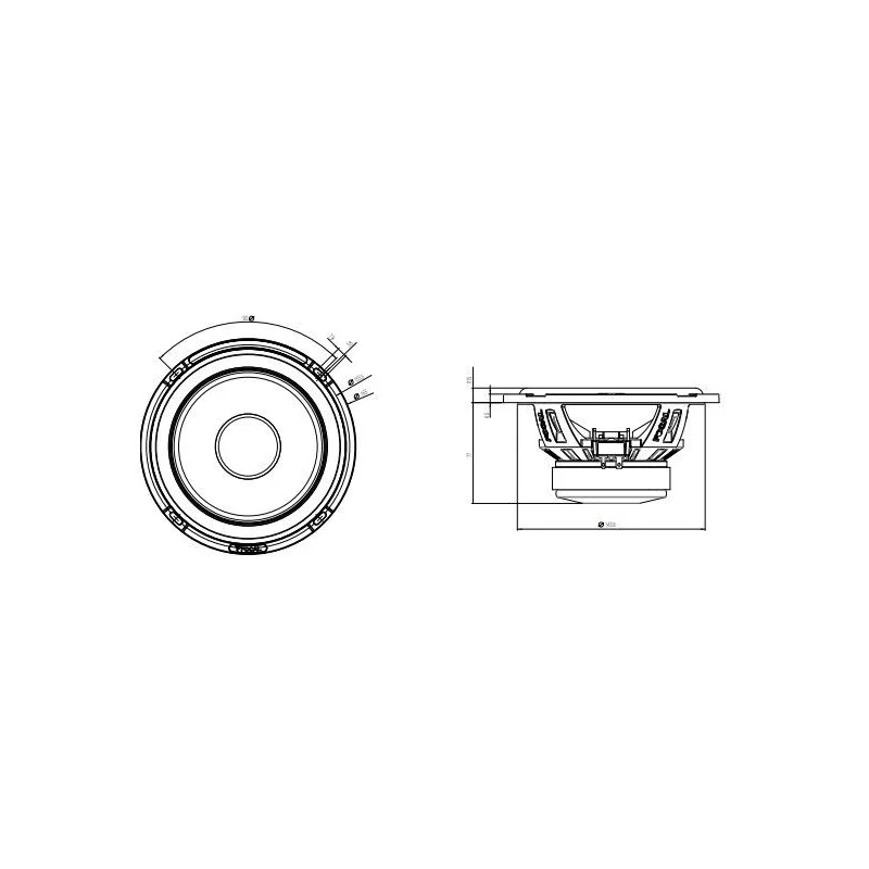 Focal PS165F3E, Juego altavoces 3 vías separadas, woofer 6,5", medidas