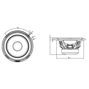 Focal PS165F3E, Juego altavoces 3 vías separadas, woofer 6,5", medidas