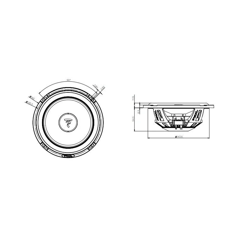 Altavoces 16,5cm, potencia max 120W, RMS 60W, Focal PS 165FSE, medidas woofer