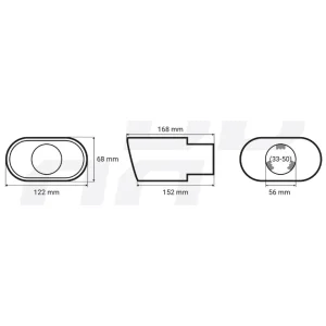Cola escape, acero inoxidable, universal, MT019BLC