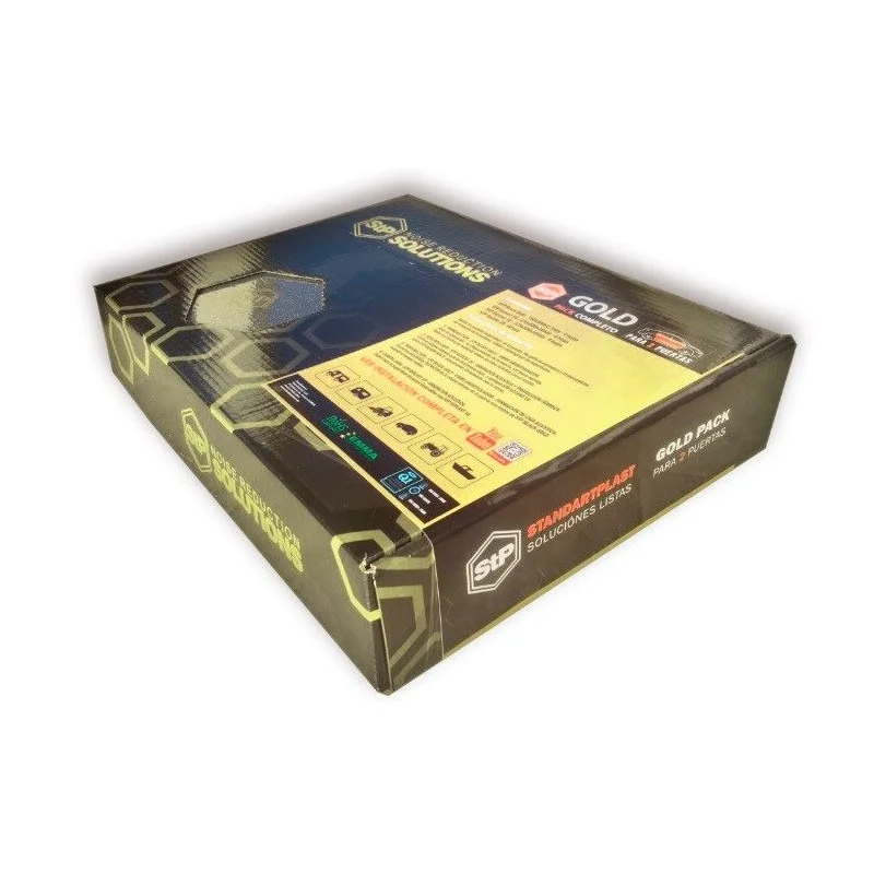 Kit insonorización 2 puertas. Contenido: 4 x STP Black Gold, 4 x STP Accent 10, 4 x STP Biplast 10, 1 x STP Rodillo 30/40mm