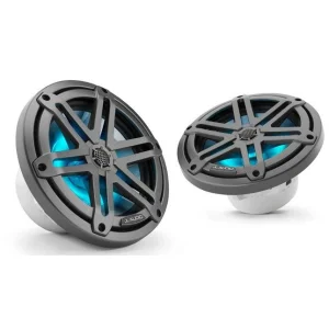 JL Audio M3 770X S Gm i Altavoces marinos 7,7", gris metalizado, con iluminación LED