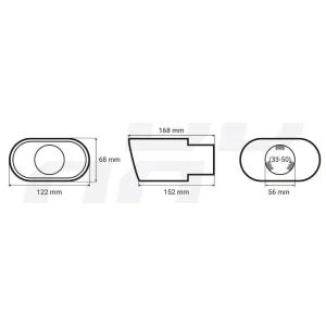 Cola escape, acero inoxidable, universal, modelo MT019