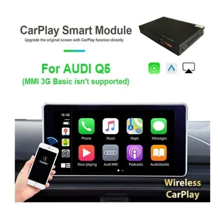 Carplay y Android Auto, Audi Q5, 2010 2019, MMI 3G Basic no compatible