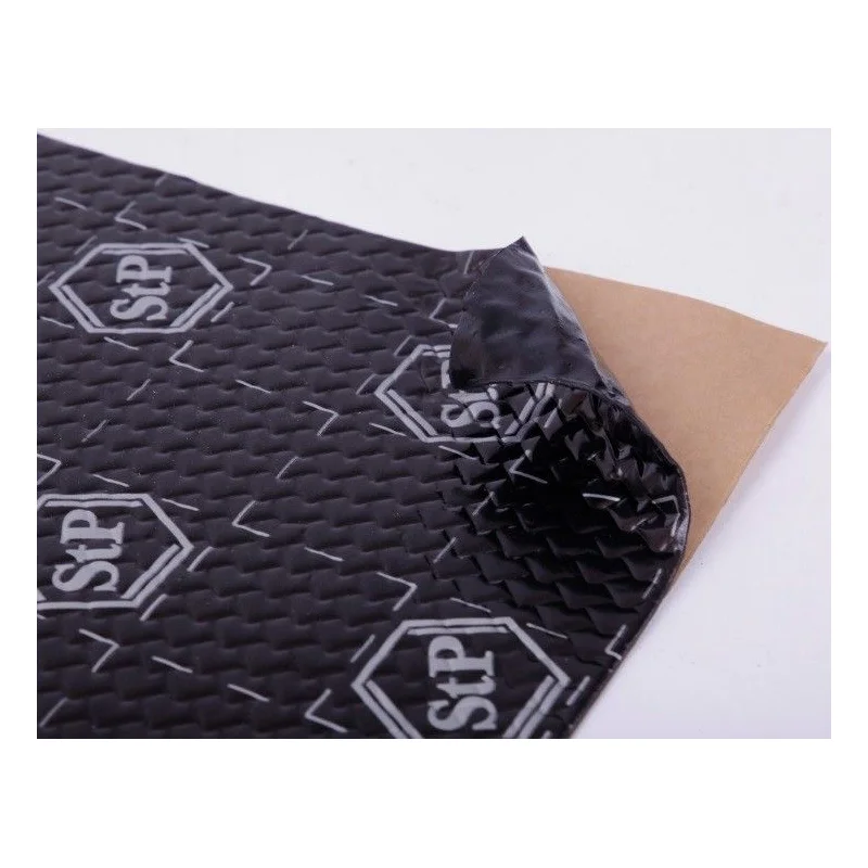 STP Black Silver Bulk Pack, insonorizante 12 hojas, 750x500mm. 1,8mm de grueso.