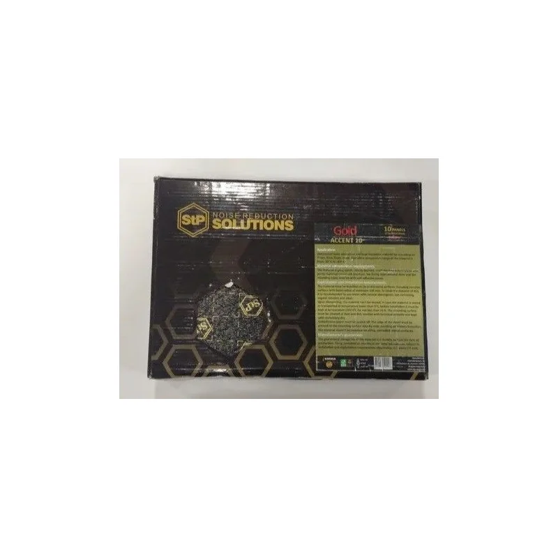 Standartplast STP Acent 10 y Accent 6, caja de 10 láminas insonorizantes 375 x 500 mm, grosor 10mm, ó 6mm.